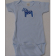 Baby Onesie - Blue Dala Horse on Blue